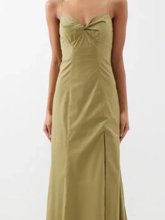 STAUD Dresses & Skirts - NWT STAUD Olive Green Dress with Spaghetti Straps